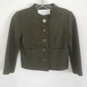 Anthropologie Cartonnier All Along Knit Military Jacket Cropped Y2K